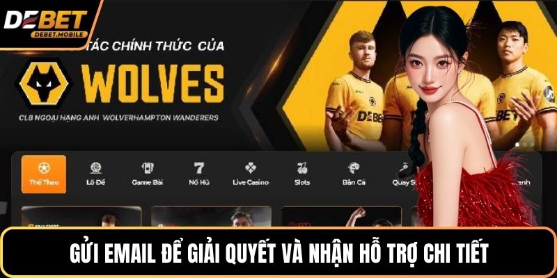 Gửi email để giải quyết và nhận hỗ trợ chi tiết