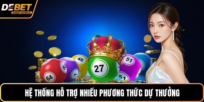 Hệ thống hỗ trợ nhiều phương thức dự thưởng