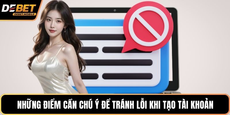 Những điểm cần chú ý để tránh lỗi khi tạo tài khoản